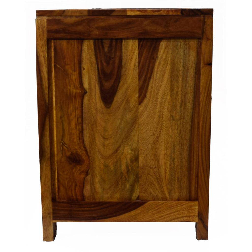 TimberTaste Sheesham Wood 3 Draw NEWDOLLY Natural Teak Modern TV Unit Cabinet Entertainment Stand.