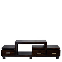 TimberTaste Sheesham Wood NEWNADIA 3 Draw TV Cabinet Dark Walnut Finish.