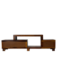 TimberTaste Sheesham Wood NEWNADIA 3 Draw TV Cabinet Natural Teak.