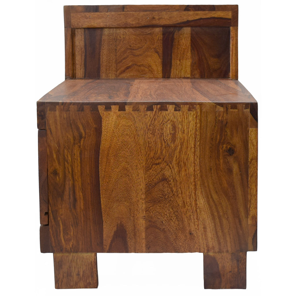 TimberTaste Sheesham Wood NEWNADIA 3 Draw TV Cabinet Natural Teak.