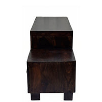 TimberTaste Sheesham Wood NEWNADIA 3 Draw TV Cabinet Dark Walnut With Teak Draw.