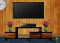 TimberTaste Sheesham Wood NEWNADIA 3 Draw TV Cabinet Dark Walnut With Teak Draw.