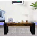 TimberTaste Sheesham Wood NOVA Coffee Table Teak Top Walnut Frame
