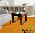 TimberTaste Sheesham Wood NOVA Dual Color Side Table Walnut top Teak frame