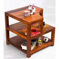 TimberTaste Sheesham Wood OPAL Side Table Natural Teak finish