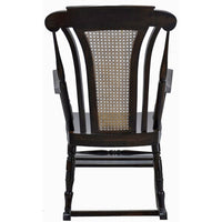 TimberTaste Teak Wood Solid And Smart ROCK CANE Chair Dark Walnut Finish.