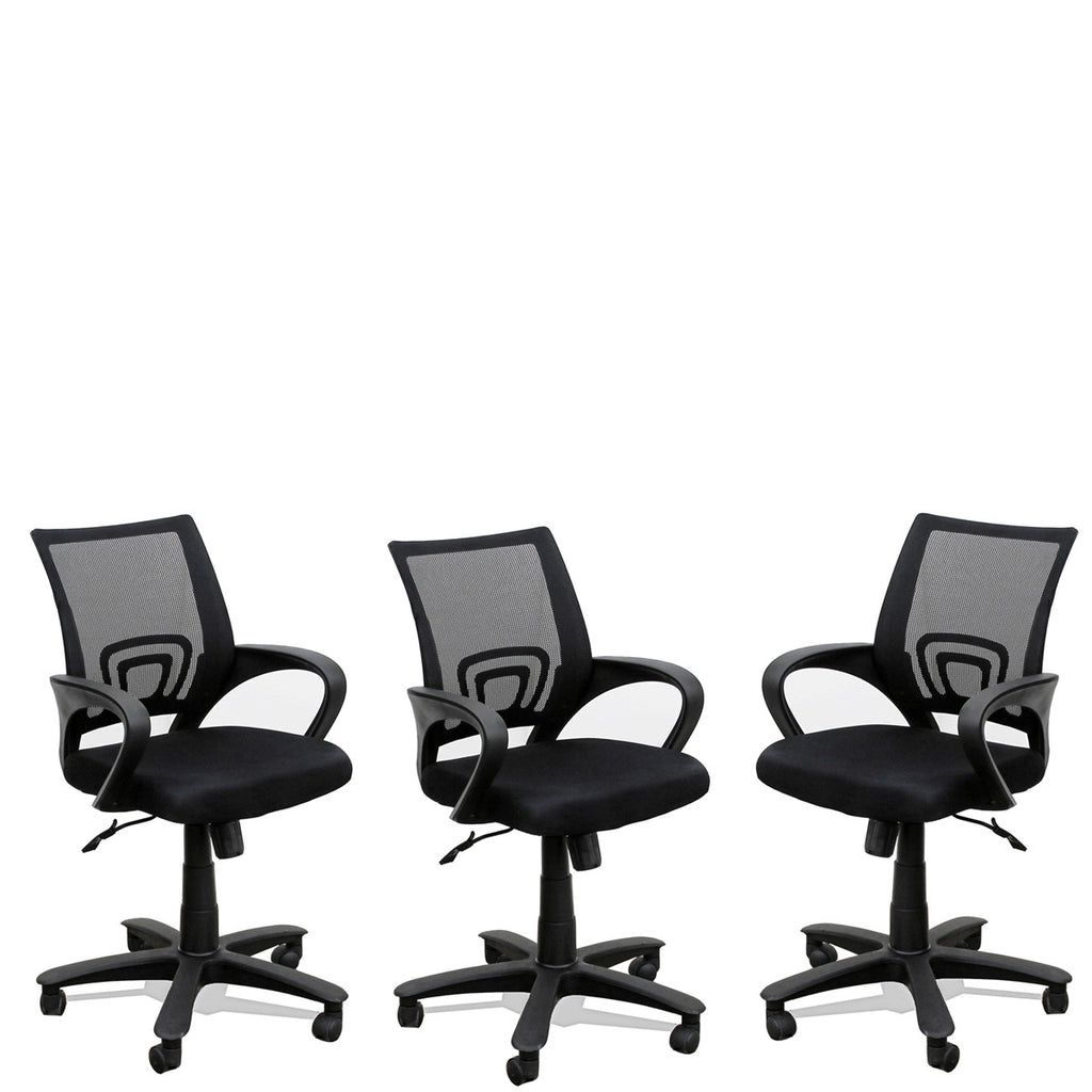 TimberTaste 3 Pieces of ROCKY Computer conference Task Revolving office chair (Set of 3).