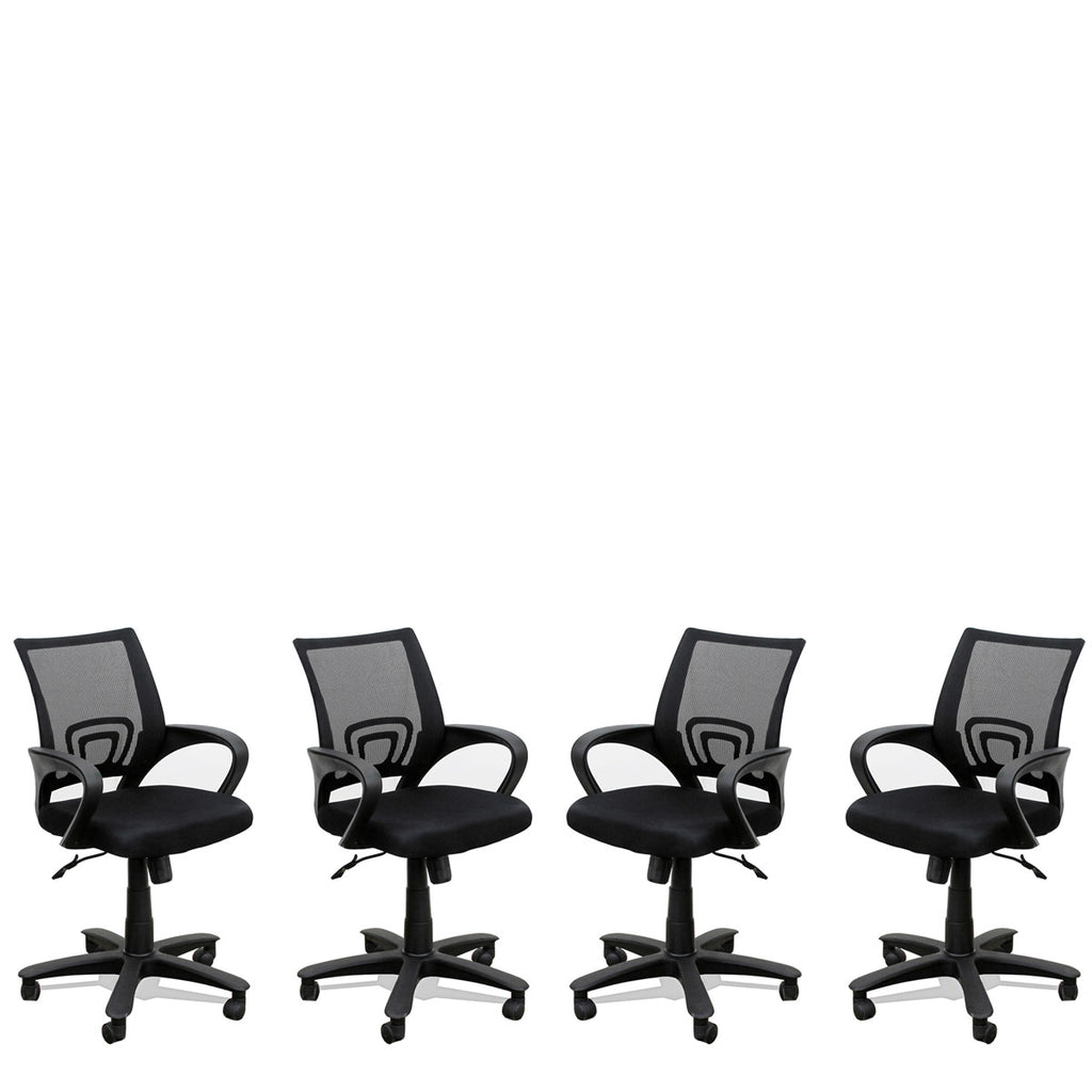 TimberTaste 4 Pieces of ROCKY Computer conference Task Revolving office chair (Set of 4).
