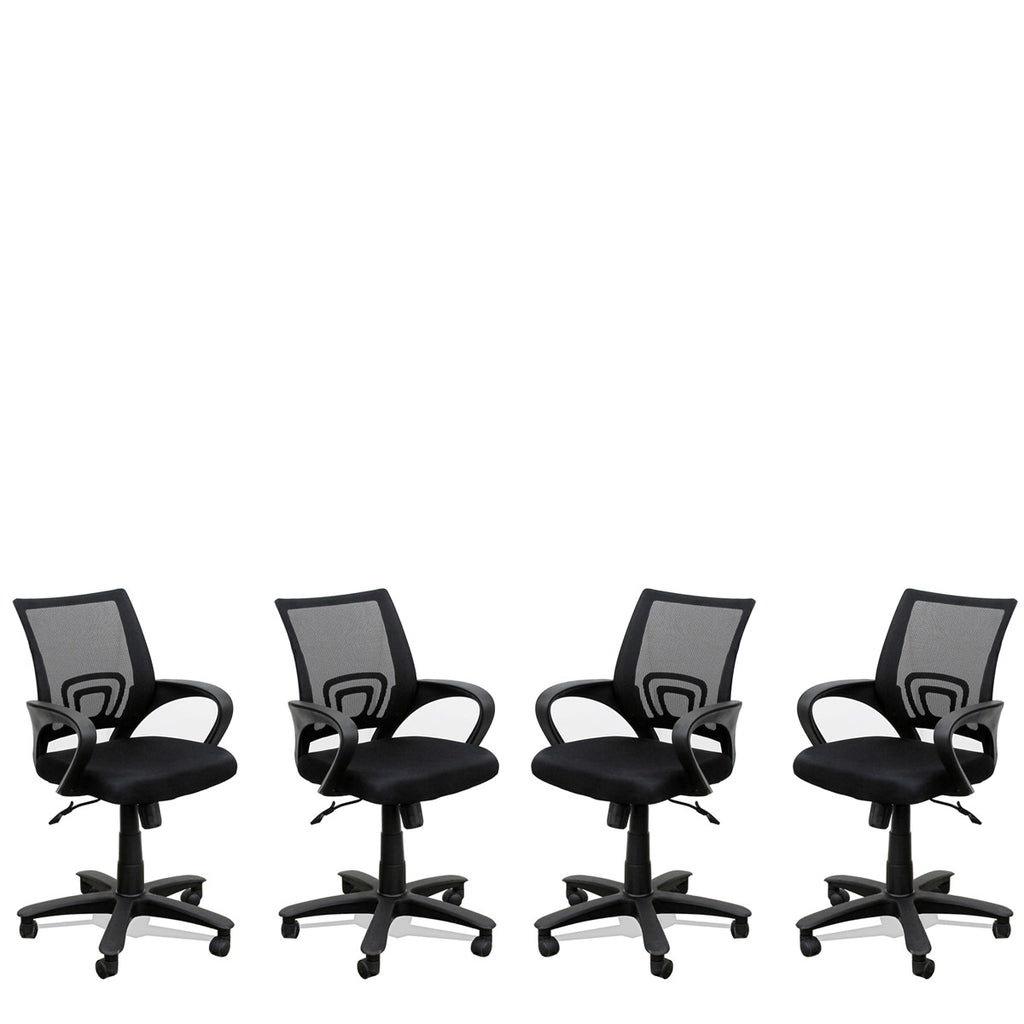 TimberTaste 6 Pieces of ROCKY Computer conference Task Revolving office chair (Set of 6).