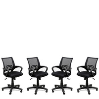 TimberTaste 6 Pieces of ROCKY Computer conference Task Revolving office chair (Set of 6).