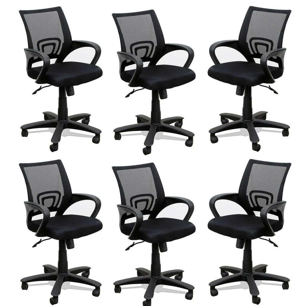 TimberTaste 6 Pieces of ROCKY Computer conference Task Revolving office chair (Set of 6).