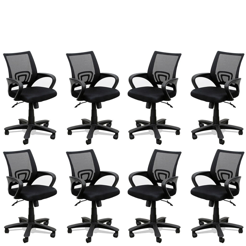 TimberTaste Pair of ROCKY Computer conference Task Revolving office chair (Set of 2).