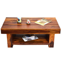 TimberTaste Sheesham Wood RONY Coffee Table Natural Teak finish
