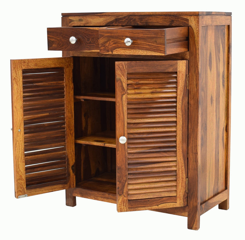 Timbertaste Sheesham Solid Wood SAINA Dark Walnut Finish Shoe Rack Shoe Cabinet Shoe Storage, sheesham wood cabinet, storage stand, wooden side board, fish tank stand, book shelf, Teak Finish, walnut finish