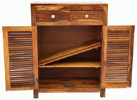 Timbertaste Sheesham Solid Wood SAINA Dark Walnut Finish Shoe Rack Shoe Cabinet Shoe Storage, sheesham wood cabinet, storage stand, wooden side board, fish tank stand, book shelf, Teak Finish, walnut finish