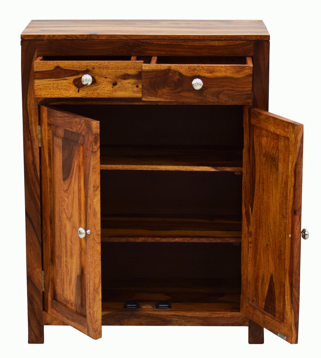 Timbertaste Sheesham Solid Wood SARA Dark Walnut Finish Shoe Rack Shoe Cabinet Shoe Storage sheesham wood cabinet, storage stand, wooden side board, fish tank stand, book shelf, Teak Finish, walnut finish