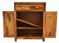 Timbertaste Sheesham Solid Wood SARA Dark Walnut Finish Shoe Rack Shoe Cabinet Shoe Storage sheesham wood cabinet, storage stand, wooden side board, fish tank stand, book shelf, Teak Finish, walnut finish
