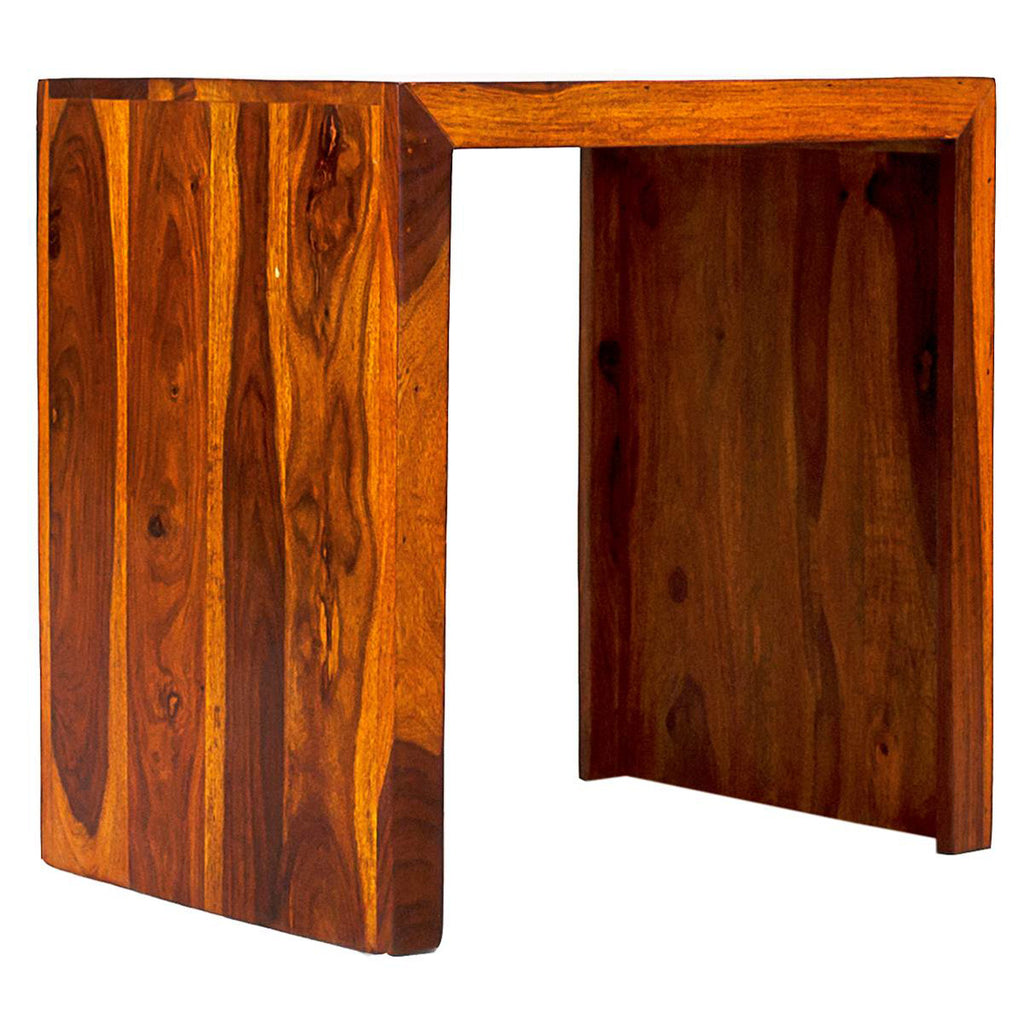 TimberTaste Sheesham Wood Large Size  SATIN Side Table Natural Teak Finish
