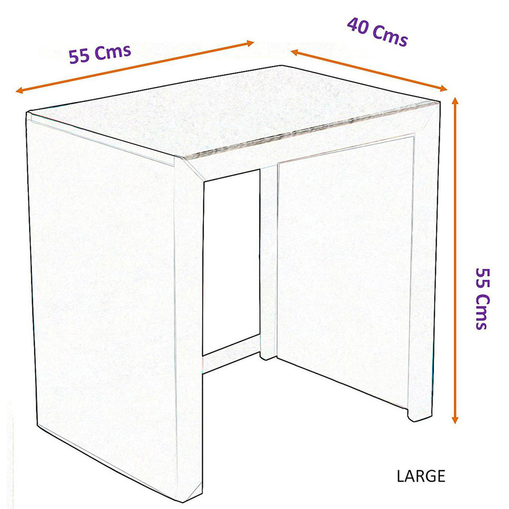 TimberTaste Sheesham Wood Large Size  SATIN Side Table Natural Teak Finish