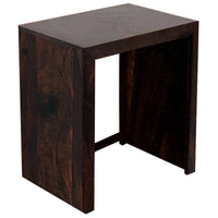 TimberTaste Sheesham Wood Medium Size SATIN Side Table Dark Walnut Finish