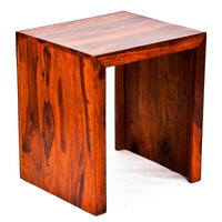TimberTaste Sheesham Wood Medium Size SATIN Side Table Natural Teak Finish