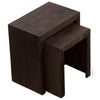 TimberTaste Sheesham Wood Medium & Small SATIN Side Table (Set of 2) Dark Walnut Finish
