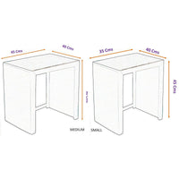 TimberTaste Sheesham Wood Medium & Small SATIN Side Table (Set of 2) Natural Teak Finish