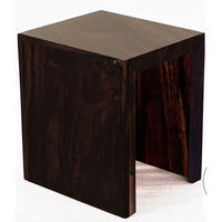 TimberTaste Sheesham Wood SMALL Size SATIN Side Table Dark Walnut Finish