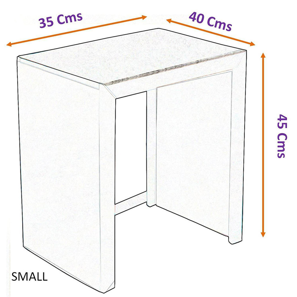 TimberTaste Sheesham Wood SMALL Size SATIN Side Table Natural Teak Finish