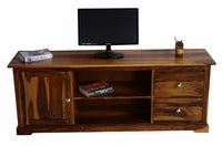 Timbertaste Sheesham Solid Wood SHENOY TV Unit Cabinet Entertainment Stand, solid wood, fish tank stand, wooden table, multi-purpose cabinet