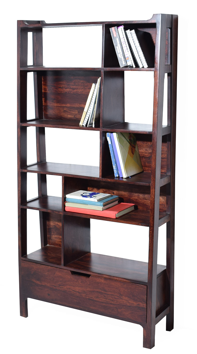 TimberTaste Sheesham Wood SOHANA book shelf show case natural