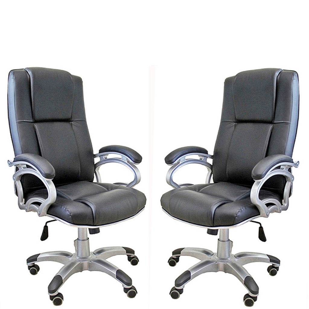 TimberTaste 04 Pieces of SOPHIA Black Directors, Executive, Boss, conference high back office chair (Set of 4).