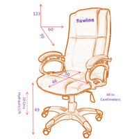 TimberTaste SOPHIA Black Directors, Executive, Boss, conference high back office chair.