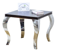 TimberTaste SSLEG Solid Wood Side Table in Natural Teek And Dark Walnut Finish, corner table, end table, Printer table, accent table, solid wood table, telephone table, fish tank stand, wooden table, sofa table, bedside table,Teek Finish.