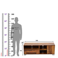 TimberTaste Sheesham Wood Toshiba 3 Open Shelves 1 Close Draw 1 Cupboard TV Unit Cabinet Entertainment Stand, solid wood, fish tank stand, wooden table, multi-purpose cabinet