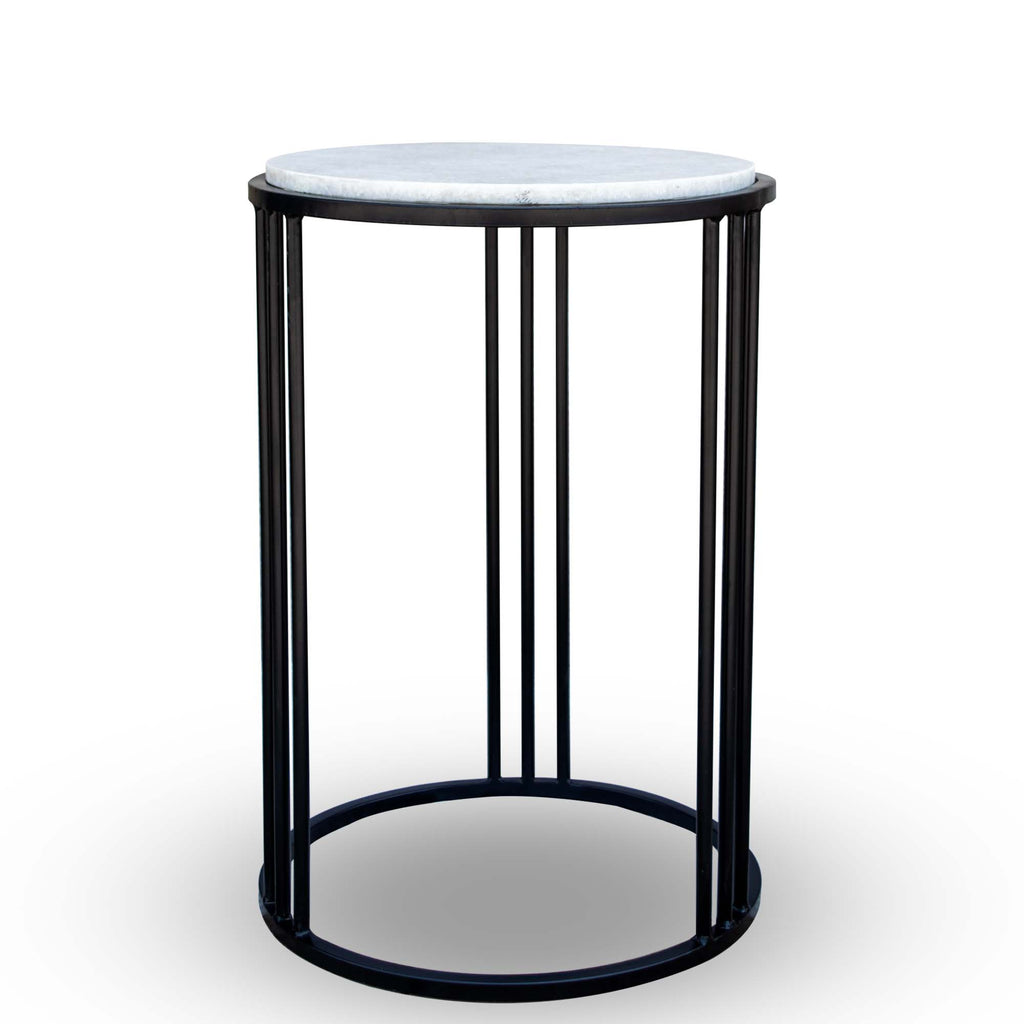 TimberTaste Tigno  Metal Black Finish End Side Table Corner Table