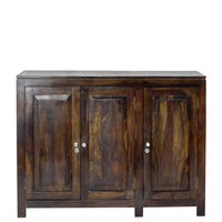 TimberTaste Sheesham Wood 3 door Danny / Albert side board (Dark Walnut Finish).