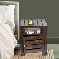 Daintree Sheesham Wood PLANKO Side Table Dark Walnut finish