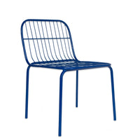 TimberTaste karla metal Chair Blue Finish