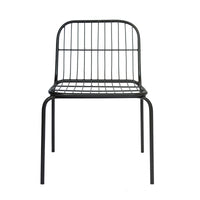 TimberTaste karla metal Chair Grey Finish