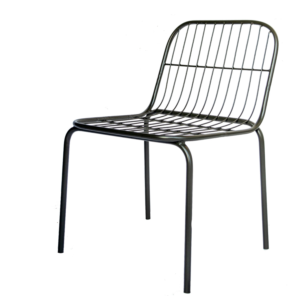 TimberTaste karla metal Chair Grey Finish