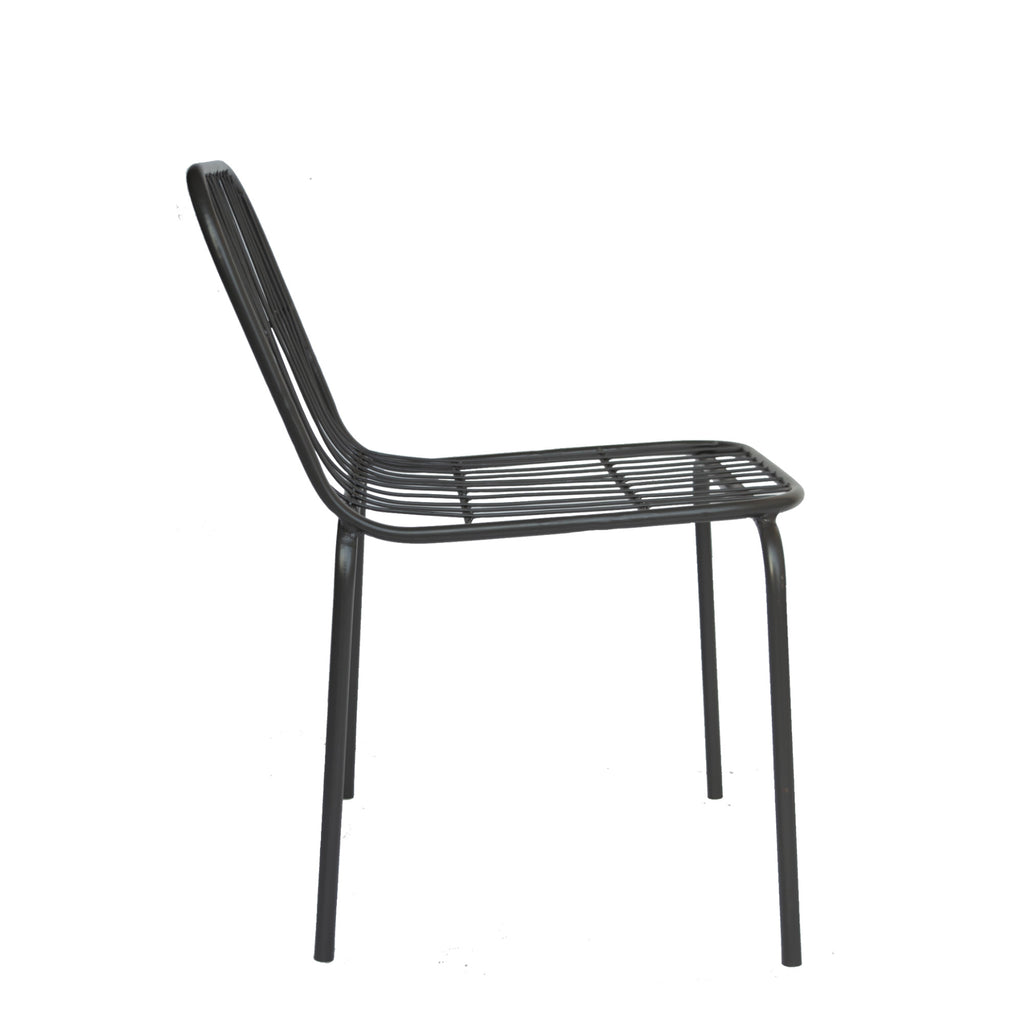 TimberTaste karla metal Chair Grey Finish