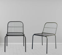 TimberTaste karla metal Chair Grey Finish