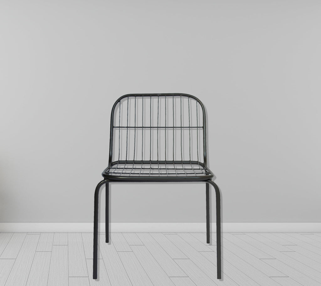 TimberTaste karla metal Chair Grey Finish