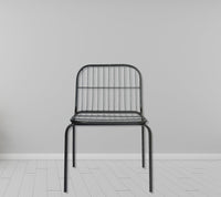 TimberTaste karla metal Chair Grey Finish