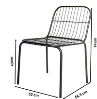TimberTaste karla metal Chair Grey Finish