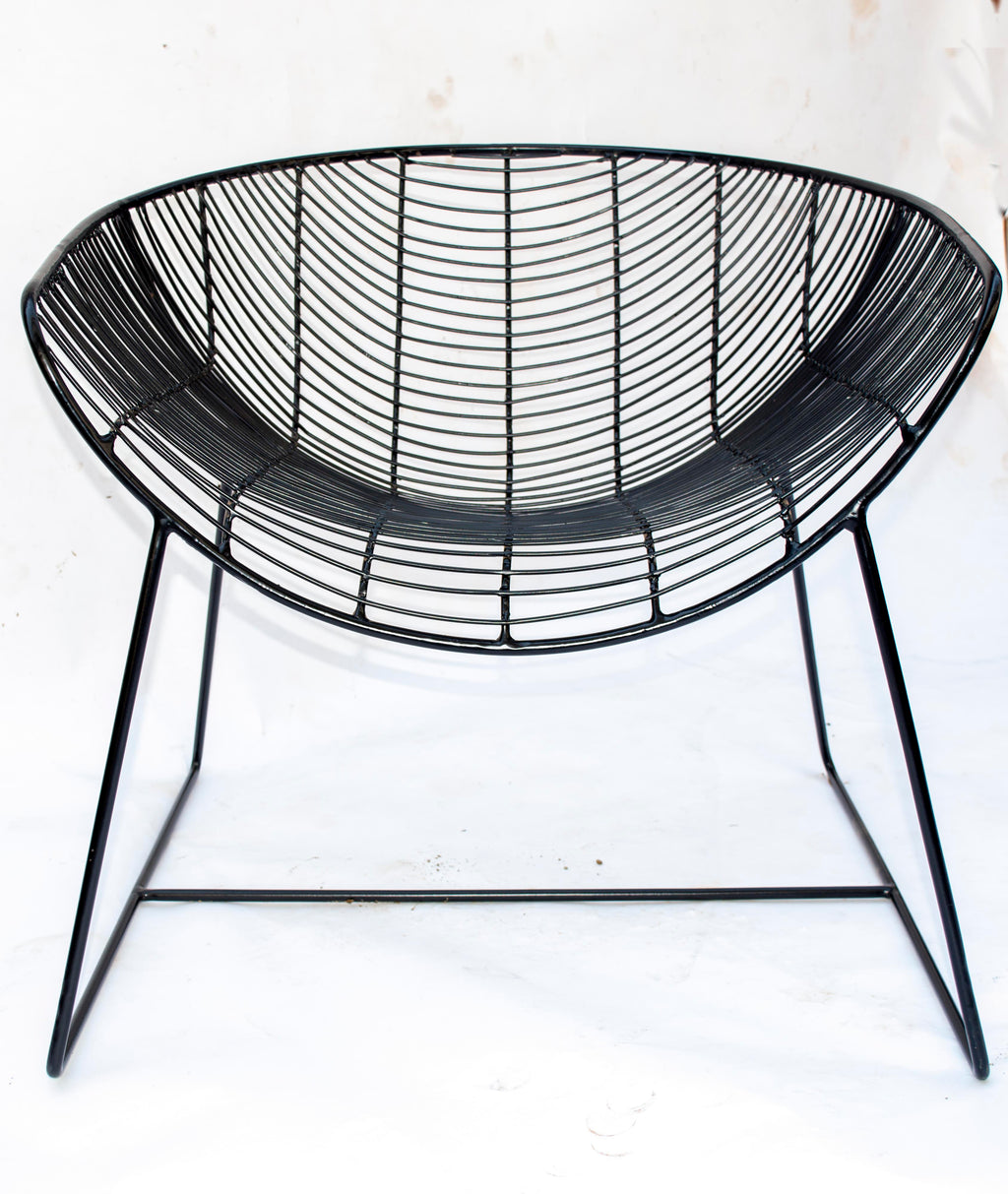 TimberTaste Metal Outdoor Garden  Chair  Black Finish