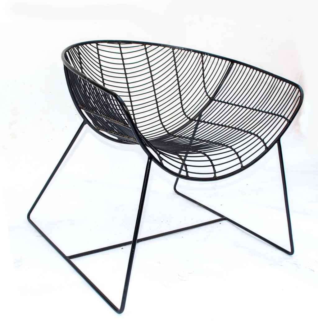 TimberTaste Metal Outdoor Garden  Chair  Black Finish