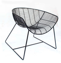 TimberTaste Metal Outdoor Garden  Chair  Black Finish