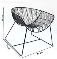 TimberTaste Metal Outdoor Garden  Chair  Black Finish